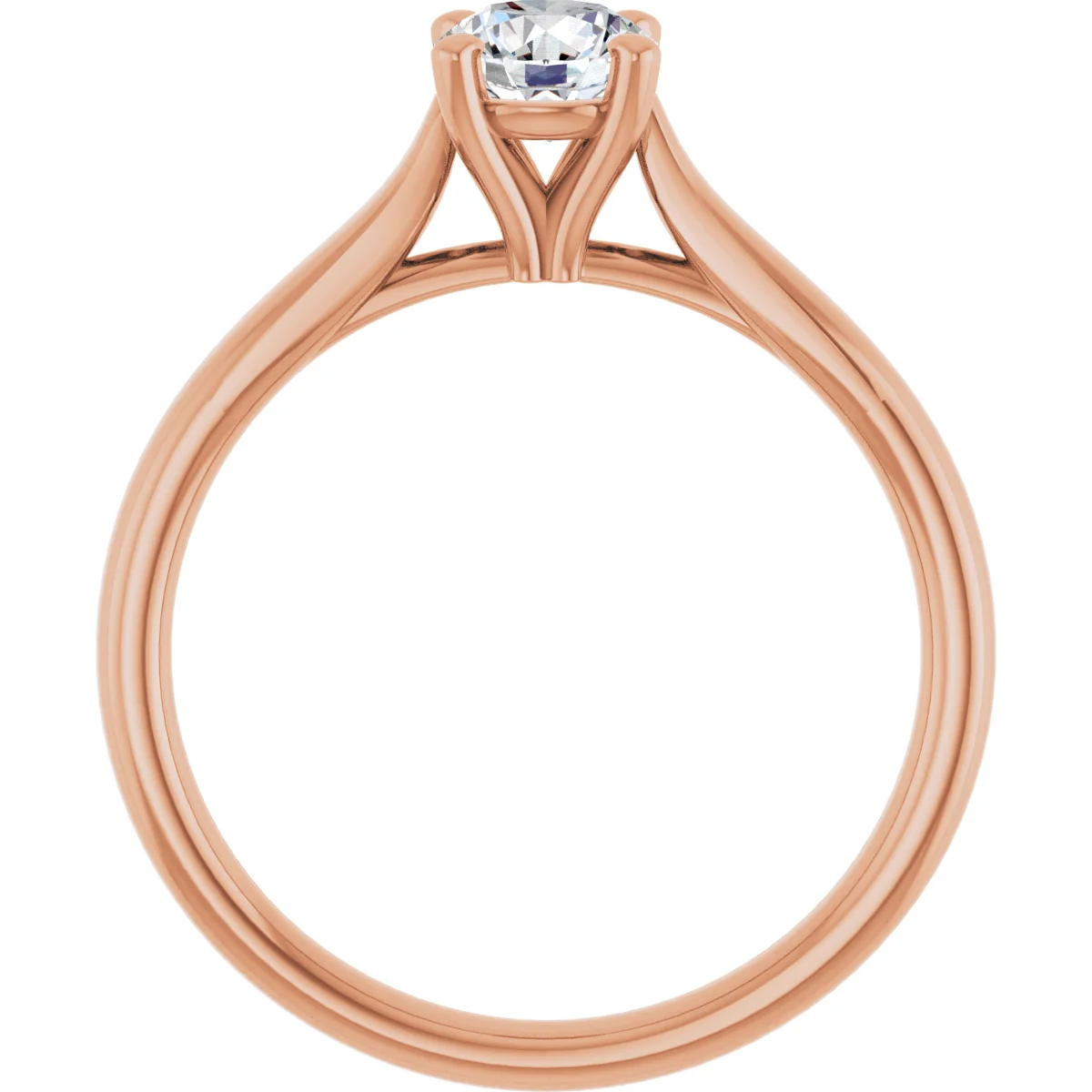 Round 0.5 Carat Moissanite Solitaire Engagement Ring #GTJ937-MOS-RND-050-18R | Gerry The Jeweler Round 0.5 Carat Moissanite Solitaire Engagement Ring #GTJ937-MOS-RND-050-18R - Image 2