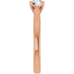 Round 0.5 Carat Moissanite Solitaire Engagement Ring #GTJ937-MOS-RND-050-18R | Gerry The Jeweler Round 0.5 Carat Moissanite Solitaire Engagement Ring #GTJ937-MOS-RND-050-18R - Image 3