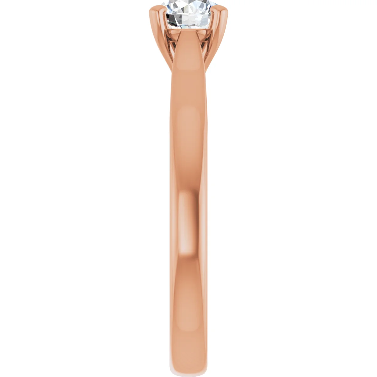 Round 0.5 Carat Moissanite Solitaire Engagement Ring #GTJ937-MOS-RND-050-18R | Gerry The Jeweler Round 0.5 Carat Moissanite Solitaire Engagement Ring #GTJ937-MOS-RND-050-18R - Image 3
