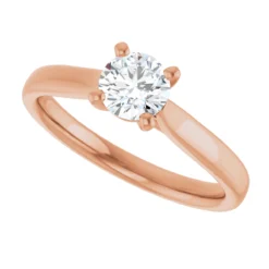Round 0.5 Carat Moissanite Solitaire Engagement Ring #GTJ937-MOS-RND-050-18R | Gerry The Jeweler Round 0.5 Carat Moissanite Solitaire Engagement Ring #GTJ937-MOS-RND-050-18R - Image 5