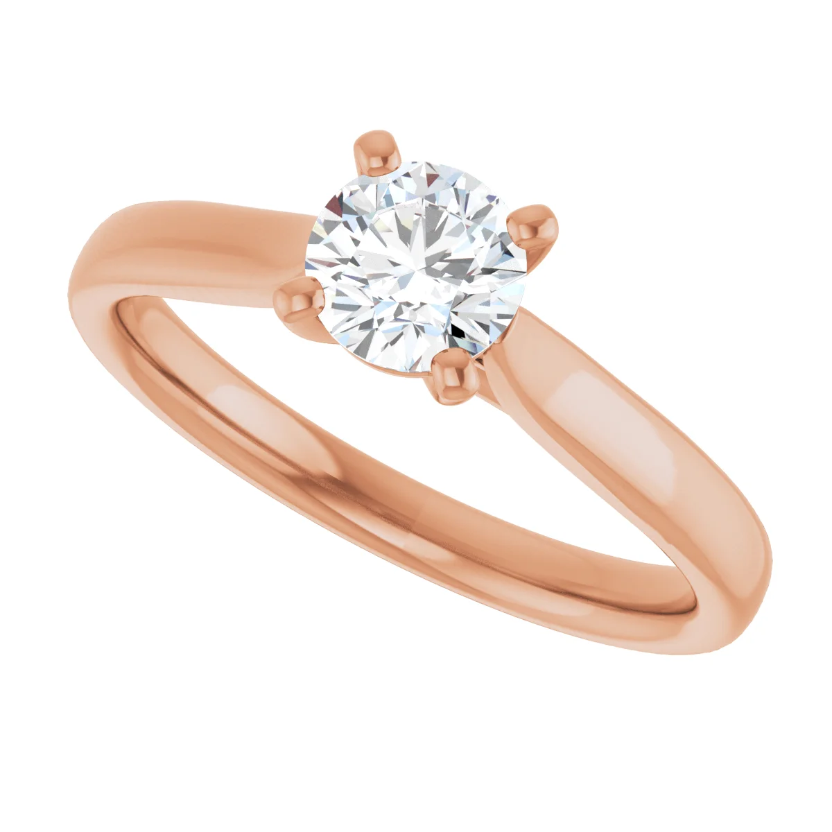 Round 0.5 Carat Moissanite Solitaire Engagement Ring #GTJ937-MOS-RND-050-18R | Gerry The Jeweler Round 0.5 Carat Moissanite Solitaire Engagement Ring #GTJ937-MOS-RND-050-18R - Image 5