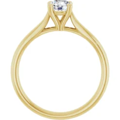 Round 0.5 Carat Moissanite Solitaire Engagement Ring #GTJ937-MOS-RND-050-14Y | Gerry The Jeweler Round 0.5 Carat Moissanite Solitaire Engagement Ring #GTJ937-MOS-RND-050-14Y - Image 2