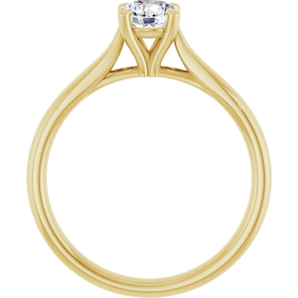 Round 0.5 Carat Moissanite Solitaire Engagement Ring #GTJ937-MOS-RND-050-14Y | Gerry The Jeweler Round 0.5 Carat Moissanite Solitaire Engagement Ring #GTJ937-MOS-RND-050-14Y - Image 2