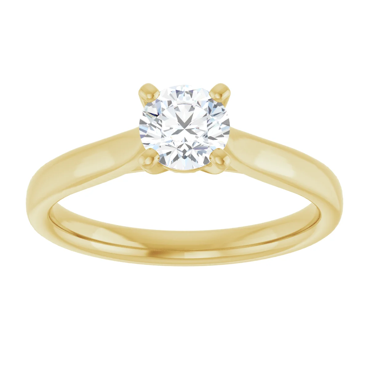 Round 0.5 Carat Moissanite Solitaire Engagement Ring #GTJ937-MOS-RND-050-14Y | Gerry The Jeweler Round 0.5 Carat Moissanite Solitaire Engagement Ring #GTJ937-MOS-RND-050-14Y