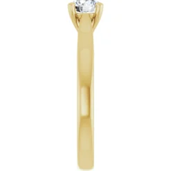 Round 0.5 Carat Moissanite Solitaire Engagement Ring #GTJ937-MOS-RND-050-14Y | Gerry The Jeweler Round 0.5 Carat Moissanite Solitaire Engagement Ring #GTJ937-MOS-RND-050-14Y - Image 3