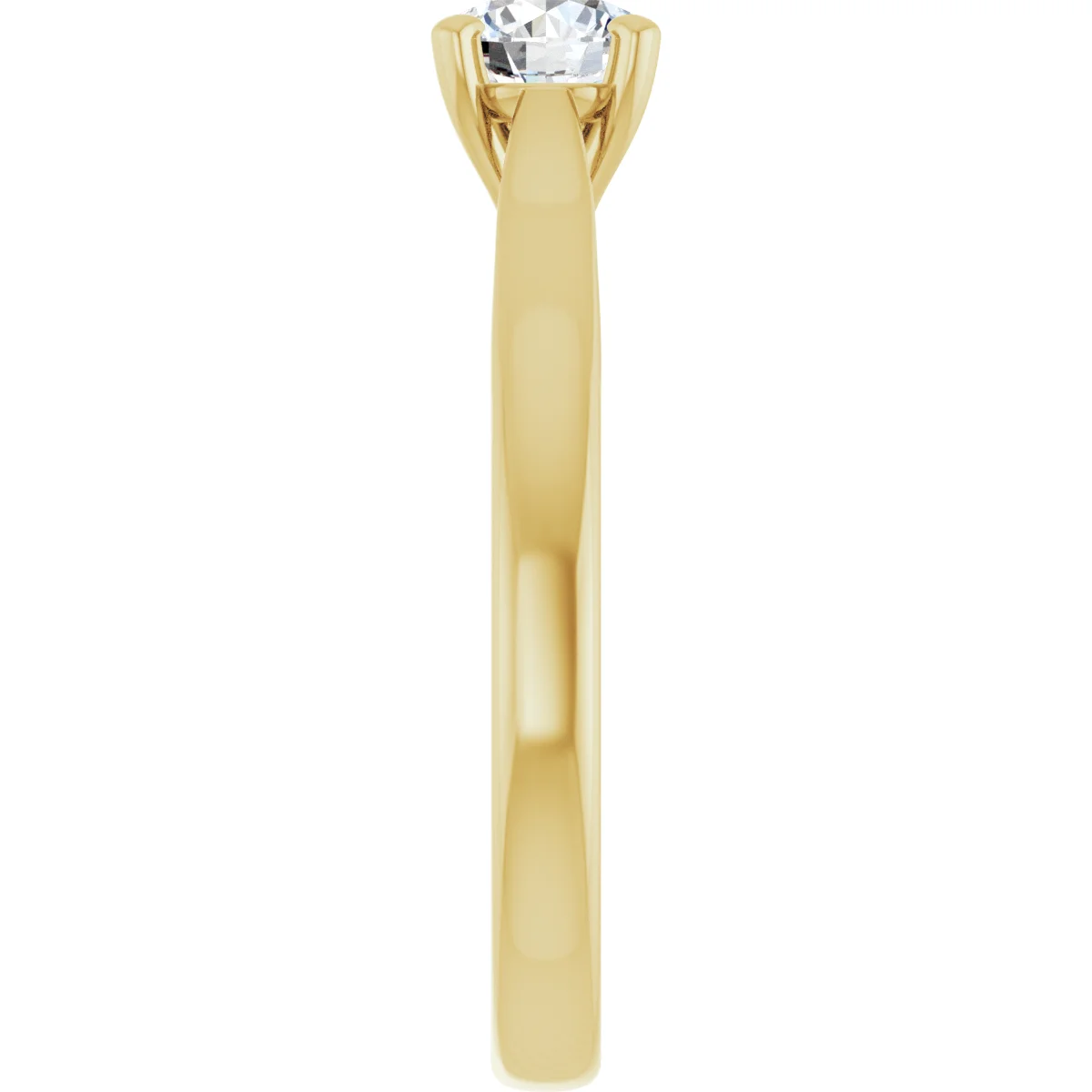 Round 0.5 Carat Moissanite Solitaire Engagement Ring #GTJ937-MOS-RND-050-14Y | Gerry The Jeweler Round 0.5 Carat Moissanite Solitaire Engagement Ring #GTJ937-MOS-RND-050-14Y - Image 3