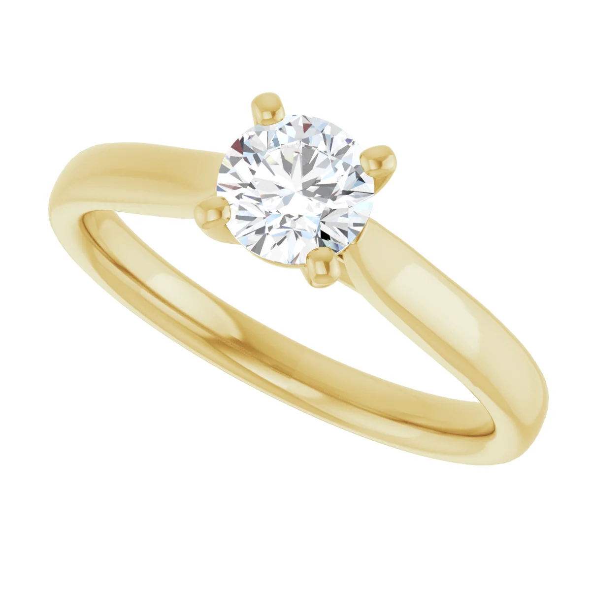 Round 0.5 Carat Moissanite Solitaire Engagement Ring #GTJ937-MOS-RND-050-14Y | Gerry The Jeweler Round 0.5 Carat Moissanite Solitaire Engagement Ring #GTJ937-MOS-RND-050-14Y - Image 5