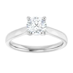 Round 0.75 Carat Moissanite Solitaire Engagement Ring #GTJ937-MOS-RND-075-18W