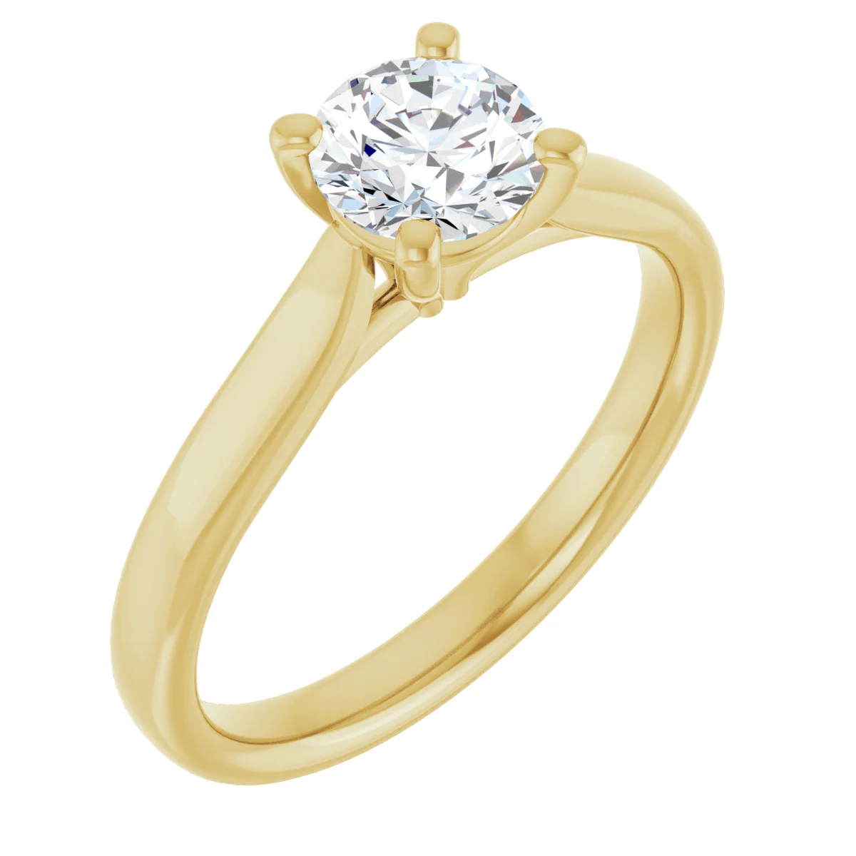 Round 0.75 Carat Moissanite Solitaire Engagement Ring #GTJ937-MOS-RND-075-14Y | Gerry The Jeweler Round 0.75 Carat Moissanite Solitaire Engagement Ring #GTJ937-MOS-RND-075-14Y - Image 4