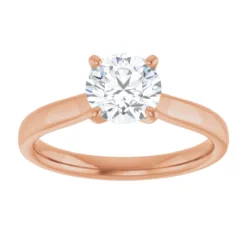 Round 1 Carat Moissanite Solitaire Engagement Ring #GTJ937-MOS-RND-100-14R