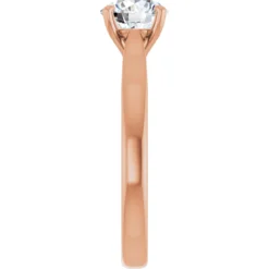 Round 1 Carat Moissanite Solitaire Engagement Ring #GTJ937-MOS-RND-100-14R - Image 3