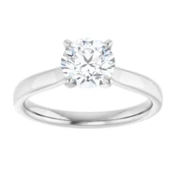 Round 1 Carat Moissanite Solitaire Engagement Ring #GTJ937-MOS-RND-100-PT