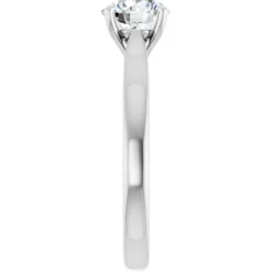 Round 1 Carat Moissanite Solitaire Engagement Ring #GTJ937-MOS-RND-100-PT - Image 3