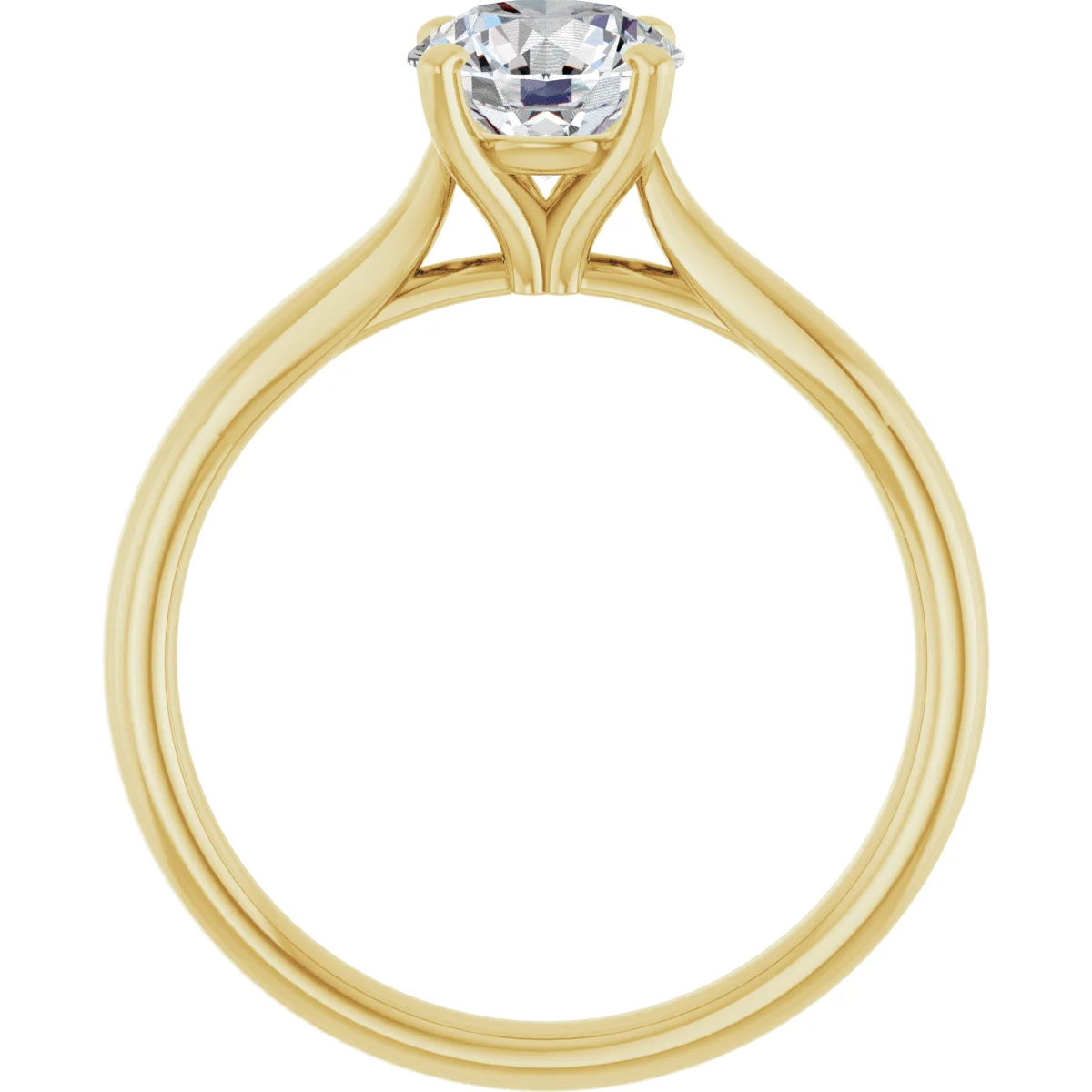 Round 1 Carat Moissanite Solitaire Engagement Ring #GTJ937-MOS-RND-100-14Y | Gerry The Jeweler Round 1 Carat Moissanite Solitaire Engagement Ring #GTJ937-MOS-RND-100-14Y - Image 2
