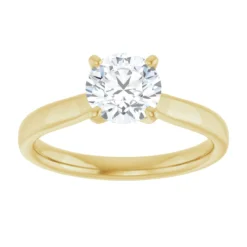 Round 1 Carat Moissanite Solitaire Engagement Ring #GTJ937-MOS-RND-100-14Y