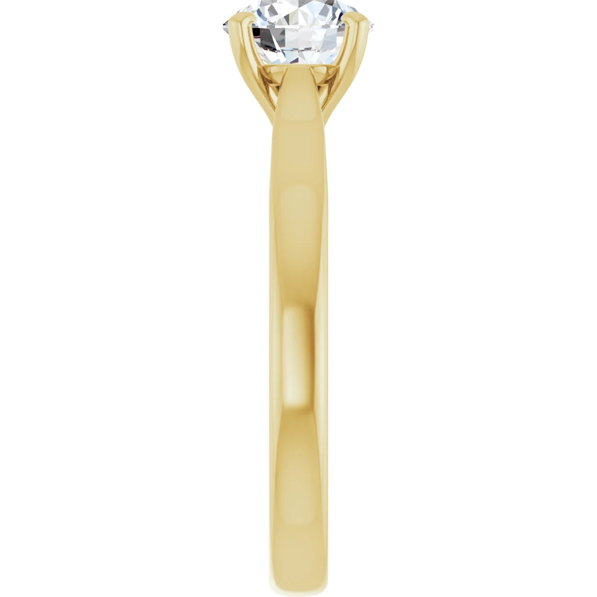 Round 1 Carat Moissanite Solitaire Engagement Ring #GTJ937-MOS-RND-100-14Y | Gerry The Jeweler Round 1 Carat Moissanite Solitaire Engagement Ring #GTJ937-MOS-RND-100-14Y - Image 3