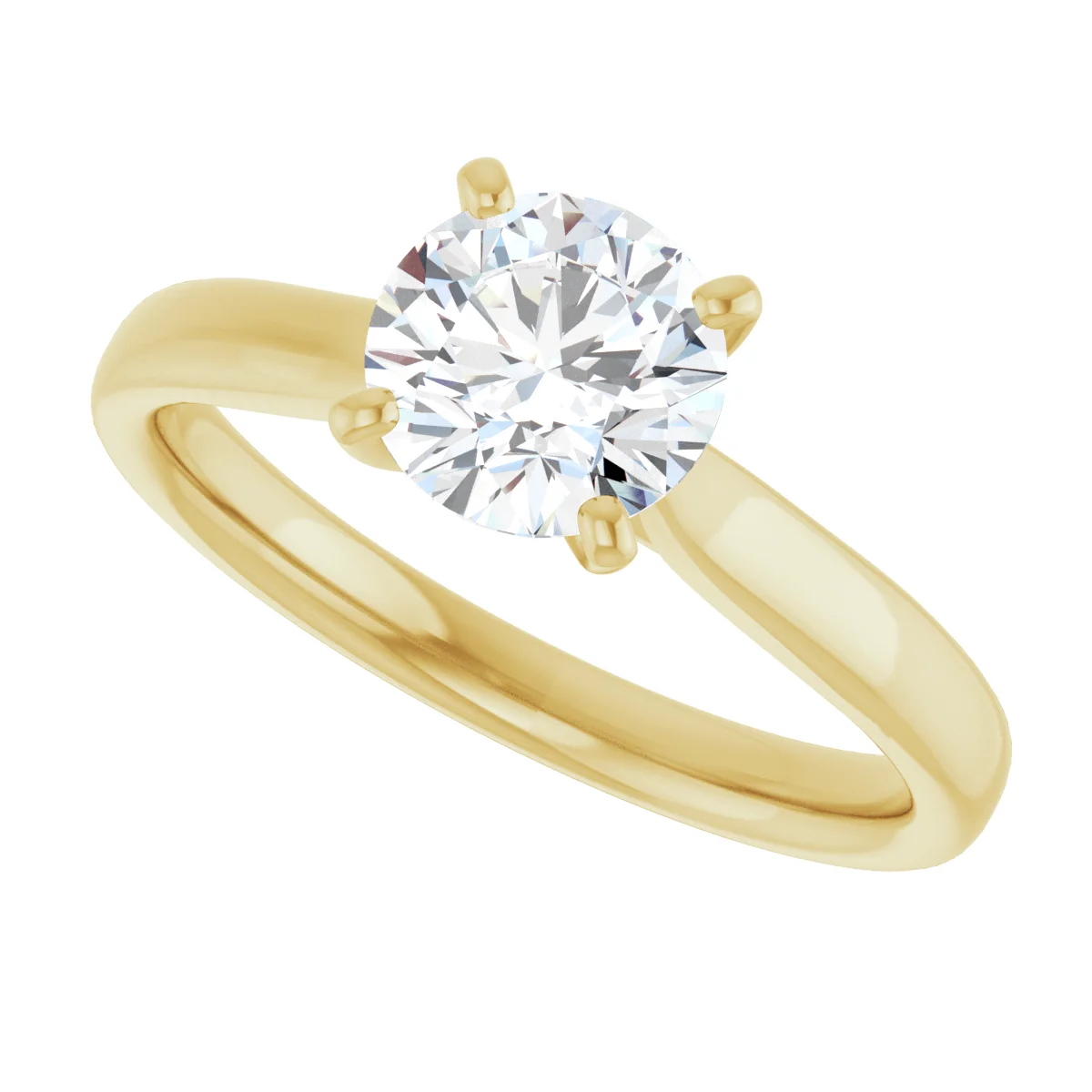 Round 1 Carat Moissanite Solitaire Engagement Ring #GTJ937-MOS-RND-100-14Y | Gerry The Jeweler Round 1 Carat Moissanite Solitaire Engagement Ring #GTJ937-MOS-RND-100-14Y - Image 5