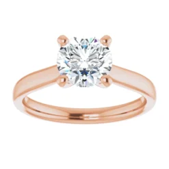 Round 1.25 Carat Moissanite Solitaire Engagement Ring #GTJ937-MOS-RND-125-14R