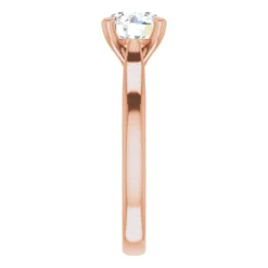 Round 1.25 Carat Moissanite Solitaire Engagement Ring #GTJ937-MOS-RND-125-14R - Image 3