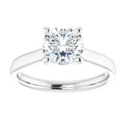Round 1.25 Carat Moissanite Solitaire Engagement Ring #GTJ937-MOS-RND-125-14W