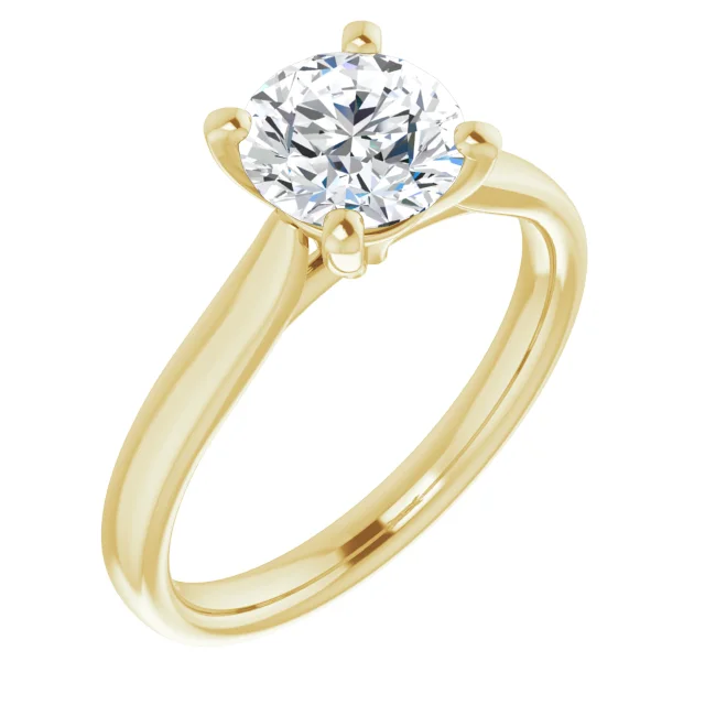 Round 1.25 Carat Moissanite Solitaire Engagement Ring #GTJ937-MOS-RND-125-14Y | Gerry The Jeweler Round 1.25 Carat Moissanite Solitaire Engagement Ring #GTJ937-MOS-RND-125-14Y - Image 4