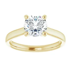 Round 1.25 Carat Moissanite Solitaire Engagement Ring #GTJ937-MOS-RND-125-14Y