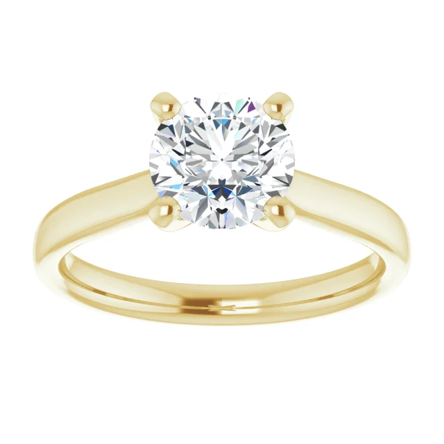 Round 1.25 Carat Moissanite Solitaire Engagement Ring #GTJ937-MOS-RND-125-14Y | Gerry The Jeweler Round 1.25 Carat Moissanite Solitaire Engagement Ring #GTJ937-MOS-RND-125-14Y