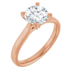 Round 1.5 Carat Moissanite Solitaire Engagement Ring #GTJ937-MOS-RND-150-14R - Image 4