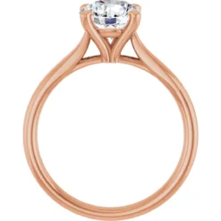 Round 1.5 Carat Moissanite Solitaire Engagement Ring #GTJ937-MOS-RND-150-14R - Image 2
