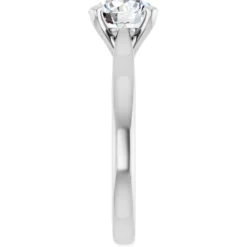 Round 1.5 Carat Moissanite Solitaire Engagement Ring #GTJ937-MOS-RND-150-PT - Image 3