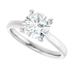 Round 1.5 Carat Moissanite Solitaire Engagement Ring #GTJ937-MOS-RND-150-PT - Image 5