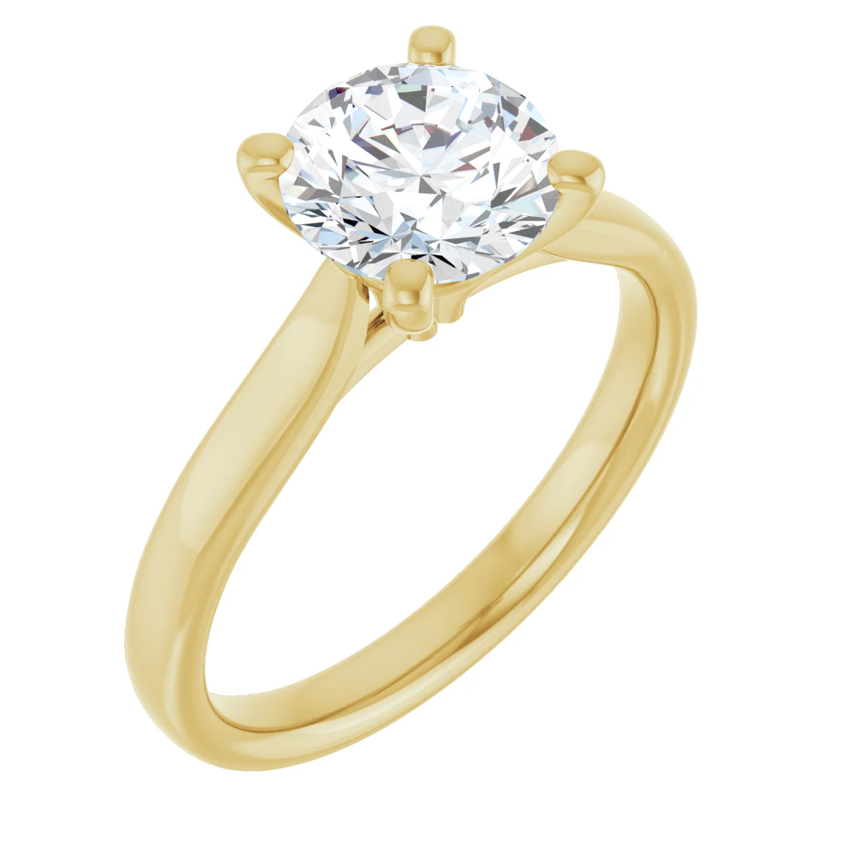 Round 1.5 Carat Moissanite Solitaire Engagement Ring #GTJ937-MOS-RND-150-14Y | Gerry The Jeweler Round 1.5 Carat Moissanite Solitaire Engagement Ring #GTJ937-MOS-RND-150-14Y - Image 4