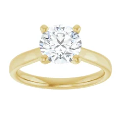 Round 1.5 Carat Moissanite Solitaire Engagement Ring #GTJ937-MOS-RND-150-14Y