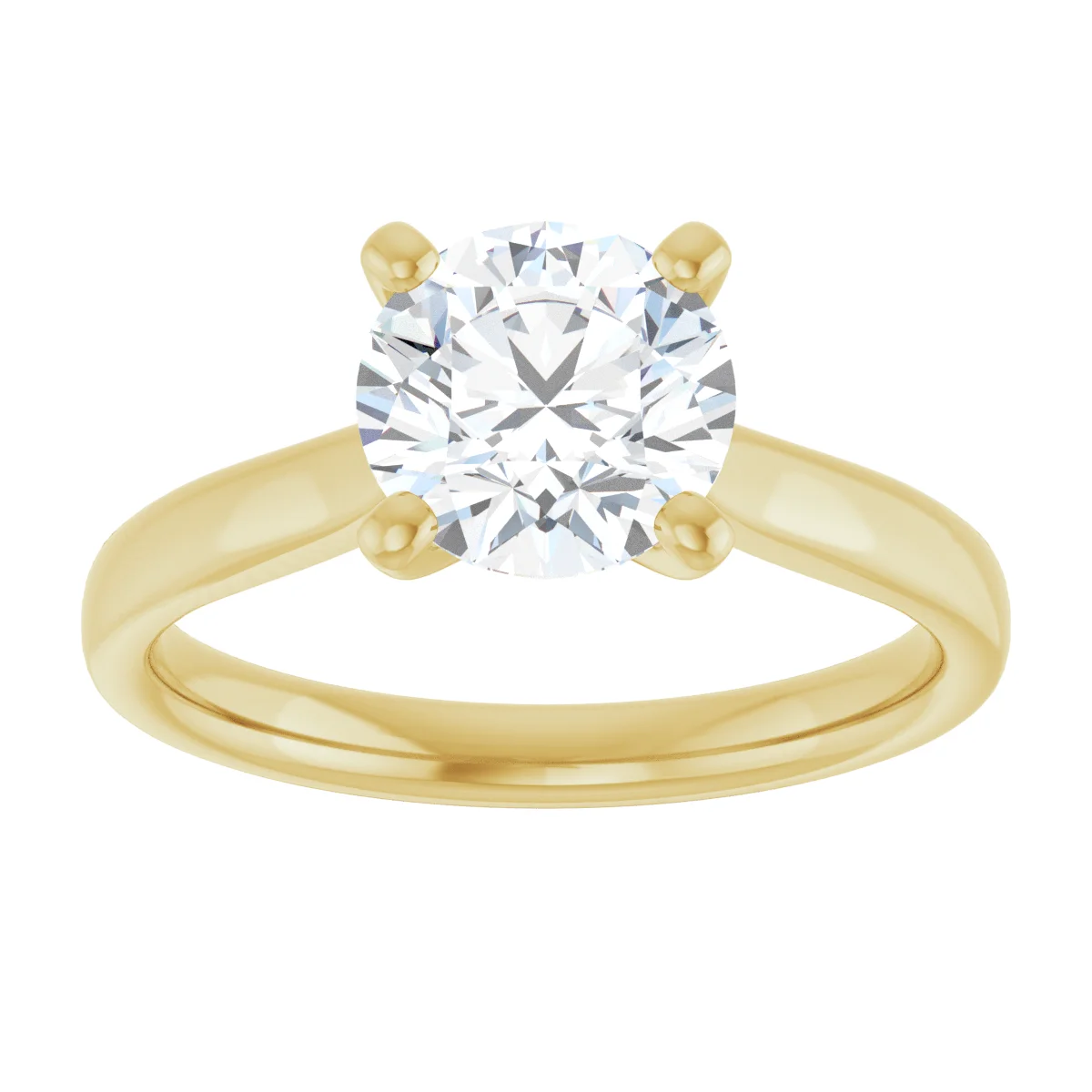 Round 1.5 Carat Moissanite Solitaire Engagement Ring #GTJ937-MOS-RND-150-14Y | Gerry The Jeweler Round 1.5 Carat Moissanite Solitaire Engagement Ring #GTJ937-MOS-RND-150-14Y