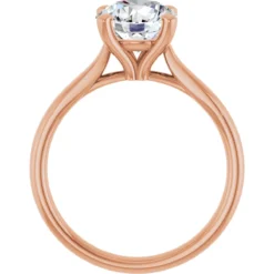 Round 2 Carat Lab-Grown Diamond Solitaire Engagement Ring #GTJ937-LGD-RND-200-14R - Image 2