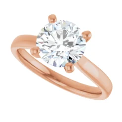 Round 2 Carat Lab-Grown Diamond Solitaire Engagement Ring #GTJ937-LGD-RND-200-14R - Image 5