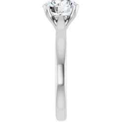 Round 2 Carat Moissanite Solitaire Engagement Ring #GTJ937-MOS-RND-200-PT - Image 3