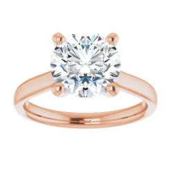 Round 2.5 Carat Moissanite Solitaire Engagement Ring #GTJ937-MOS-RND-250-18R