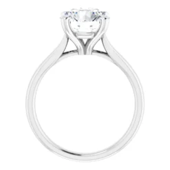 Round 2.5 Carat Moissanite Solitaire Engagement Ring #GTJ937-MOS-RND-250-PT - Image 2