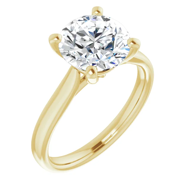 Round 2.5 Carat Moissanite Solitaire Engagement Ring #GTJ937-MOS-RND-250-14Y | Gerry The Jeweler Round 2.5 Carat Moissanite Solitaire Engagement Ring #GTJ937-MOS-RND-250-14Y - Image 4