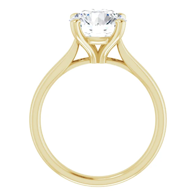 Round 2.5 Carat Moissanite Solitaire Engagement Ring #GTJ937-MOS-RND-250-14Y | Gerry The Jeweler Round 2.5 Carat Moissanite Solitaire Engagement Ring #GTJ937-MOS-RND-250-14Y - Image 2
