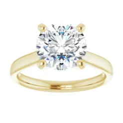 Round 2.5 Carat Moissanite Solitaire Engagement Ring #GTJ937-MOS-RND-250-14Y