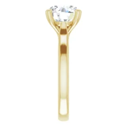 Round 2.5 Carat Moissanite Solitaire Engagement Ring #GTJ937-MOS-RND-250-14Y | Gerry The Jeweler Round 2.5 Carat Moissanite Solitaire Engagement Ring #GTJ937-MOS-RND-250-14Y - Image 3