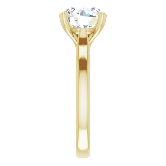 Round 2.5 Carat Moissanite Solitaire Engagement Ring #GTJ937-MOS-RND-250-14Y | Gerry The Jeweler Round 2.5 Carat Moissanite Solitaire Engagement Ring #GTJ937-MOS-RND-250-14Y - Image 3