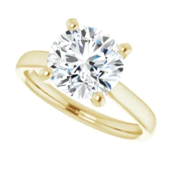Round 2.5 Carat Moissanite Solitaire Engagement Ring #GTJ937-MOS-RND-250-14Y | Gerry The Jeweler Round 2.5 Carat Moissanite Solitaire Engagement Ring #GTJ937-MOS-RND-250-14Y - Image 5