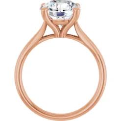 Round 3 Carat Moissanite Solitaire Engagement Ring #GTJ937-MOS-RND-300-18R - Image 2