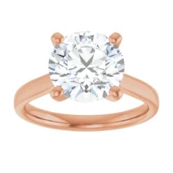 Round 3 Carat Moissanite Solitaire Engagement Ring #GTJ937-MOS-RND-300-18R