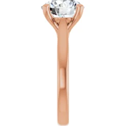Round 3 Carat Moissanite Solitaire Engagement Ring #GTJ937-MOS-RND-300-18R - Image 3