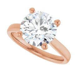 Round 3 Carat Moissanite Solitaire Engagement Ring #GTJ937-MOS-RND-300-18R - Image 5