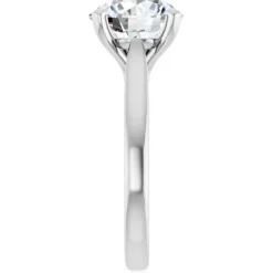 Round 3 Carat Moissanite Solitaire Engagement Ring #GTJ937-MOS-RND-300-14W - Image 3